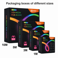Bande LED néon RGBIC universelle, alimentée par USB, tube flexible en PVC 7x14mm 5m, synchronisation musicale, contrôle par application, bande lumineuse en forme de corde, IP67