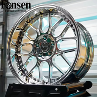Jantes chromées polies à deux pièces à rebord profond 17 18 19 20 21 22 pouces 5X112 5X120 5X114.3 Jantes en alliage forgé pour voitures particulières BMW Audi