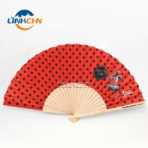 Abanico de mano de seda de madera personalizado chino duradero - Product Image 2