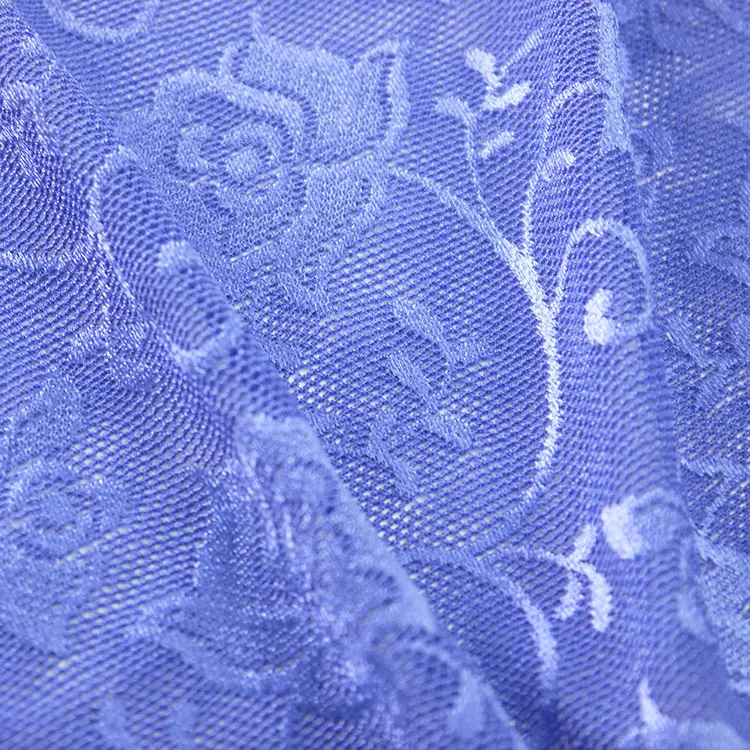 Nylon spandex luxury embroidery lace fabrics for dress and underwear