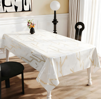 Nappe élégante de luxe en PVC de qualité alimentaire, motif chevrons gris marbré, personnalisable, imperméable, pour intérieur