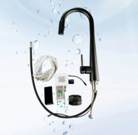 Robinet de cuisine moderne personnalisé à capteur automatique en acier inoxydable 304, mitigeur d'eau froide extractible avec éclairage LED