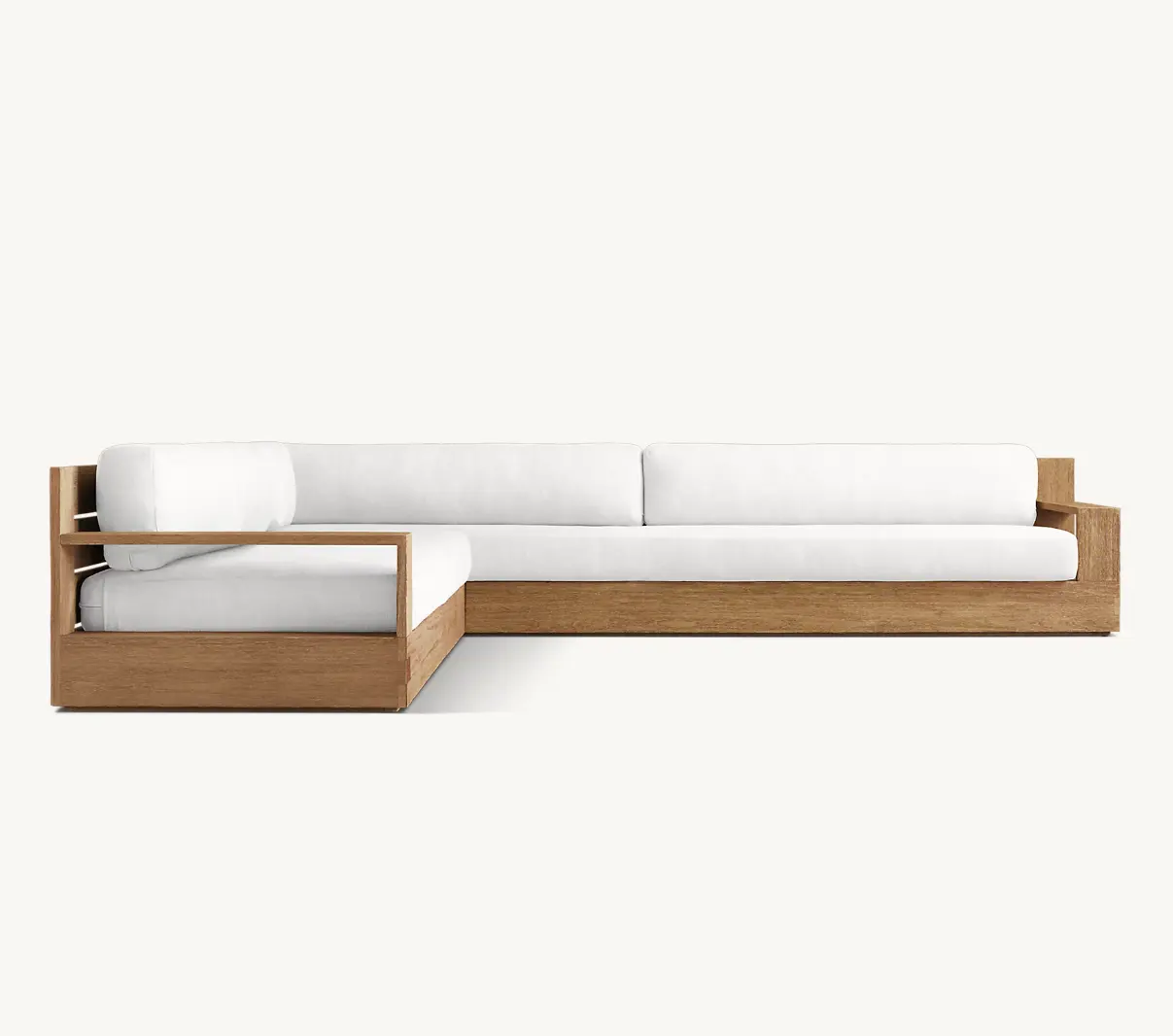 Marbella Bắc Âu thiết kế vườn Gỗ Tếch SOFA GỖ Patio sang trọng l-hình dạng ghế sofa sofa khách sạn cắt ghế sofa đồ nội thất ngoài trời