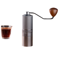 Moulin à café manuel classique en acier inoxydable moderne et durable, respectueux de l'environnement, avec logo personnalisé, mini, noir, Easysun, ROHS, REACH