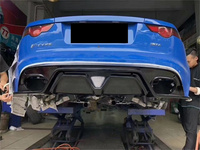 Utilisé pour le 2013-2019 Jaguar F-TYPE kit de carrosserie de diffuseur arrière de lumière LED en fibre de carbone véritable