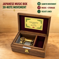 Boîte à musique Orpheus S30MY, boîte à bijoux, Sankyo 30 notes, en bois de noyer, motif Spirited Away, à remonter, 30 secondes de son, cadeau chinois, vente en gros