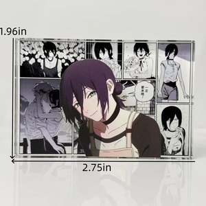 Figurine de dessin animé <span class=keywords><strong>Denji</strong></span> et Reze en acrylique, support de carte, ornement de bureau, accessoires de décoration <span class=keywords><strong>cosplay</strong></span>, cadeau de collection pour fans - Product Image 1