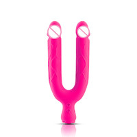 Vibromasseur double tête à forte vibration, 10 fréquences, étanche, flexible à 180 degrés, double usage, trois moteurs, pénis artificiel