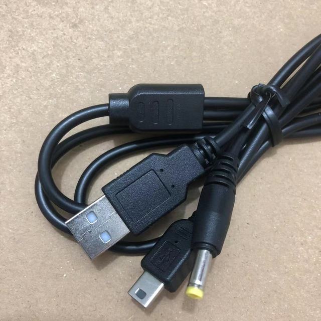 2 in 1 for PSP USB Cable Charger Charging Cable for PSP 1000 2000 3000 Data Transfer Cable Lead Cord 1.2m