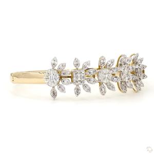 Pulsera Clásica de Oro con Diamantes para Mujer, Elegante, Brillante, Ligera, Cómoda, Joyería Fina de Moda para Fiestas y Uso Diario - Product Image 3