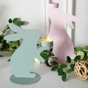 Tin tưởng rabt-hình dạng kim loại hàng mã người giữ ngọn nến Phong cách đơn giản giáng sinh đèn lồng trang trí nội thất cho đám cưới và Phục sinh - Product Image 4