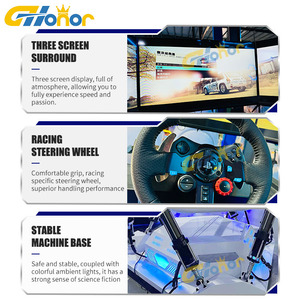Tùy chỉnh VR đua mô phỏng nhà cung cấp 3 màn hình chuyển động lái xe mô phỏng VR xe mô phỏng Arcade chơi game mới VR Máy trò chơi - Product Image 3