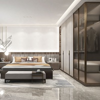 OPPEIN Armoires Modernes Blanches Minimalistes pour Dressing, Design Complet pour Toute la Maison, Portes en MDF, Meubles de Chambre pour la Maison ou l'Hôtel