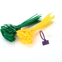 Étiquette d'attache de câble en plastique d'identification personnalisée étiquette de cravate avec logo attaches à glissière de câble autobloquantes colorées avec étiquette