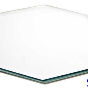 Miroir mural décoratif de salle de bain sans cadre en verre biseauté, formes variées : rectangulaire, arche, ovale, carré, hexagone, plat - Product Image 3