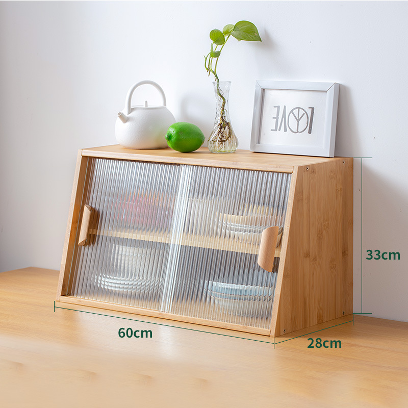 Original color frosted glass tabletop sideboard