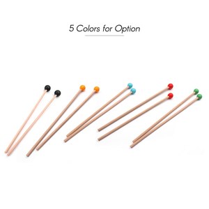 1 par de baquetas de marimba de xilófono profesional de 365mm, piezas de percusión, baquetas - Product Image 6