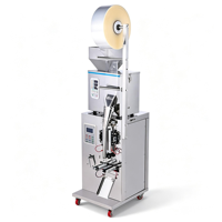 Machine d'emballage verticale automatique pour poudre d'épices et céréales en sachets, avec fonctions de remplissage, d'emballage, de capsulage et de découpe pour film/plaque plastique alimentaire