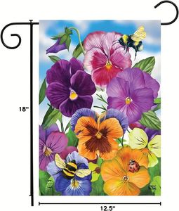 Ensemble de drapeaux de jardin saisonniers, 12 drapeaux de jardin en polyester imperméables et durables de 12x18 pouces pour l'automne, l'hiver, Halloween, Noël - Product Image 2