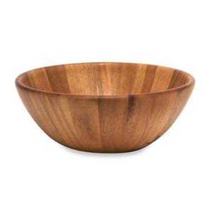 Bol en bois fait main tendance et écologique pour la décoration de table à la maison et à l'hôtel, service de salades, de fruits, de soupes/riz - Product Image 1