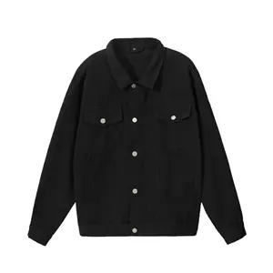 Nouvelle veste en jean pour homme, blanche, noire, décontractée, polyvalente, couleur unie, tendance, printemps et automne