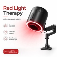 Collecteur de poussière d'ongles 2-en-1 2030 avec lampe de luminothérapie LED rouge et infrarouge 660 nm PDT