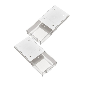 Set di 2 cassetti autoadesivi trasparenti estraibili sotto la scrivania, organizer salvaspazio per il desktop - Product Image 1