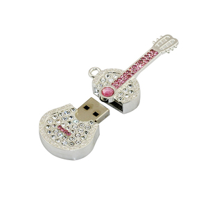 Kim loại pha lê Guitar <span class=keywords><strong>USB</strong></span> <span class=keywords><strong>Flash</strong></span> Drive 8GB 16GB Pen Drive 32GB 64GB Pendrive Vàng Bạc Kim Cương Violin <span class=keywords><strong>Memory</strong></span> Stick 2GB 4GB Quà Tặng - Product Image 6