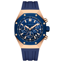 Jam Tangan Pria Mewah Multifungsi Tahan Air Quartz Penunjuk Waktu Bercahaya Kronograf Kaca Alloy, Model Sport Charm Fashion, Laris Terjual