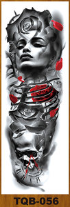 Tatuajes Temporales de Brazo Completo con Múltiples Diseños en Stock: Tigre, León, Flor, Símbolo Tribal Realista para Adultos - Product Image 3