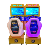 Machine de jeu d'arcade de course électronique en plastique durable en métal pour enfants