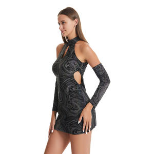Vêtements réfléchissants sexy pour femmes, robe réfléchissante, jupe moulante pour les hanches, pour soirée cocktail et discothèque - Product Image 2