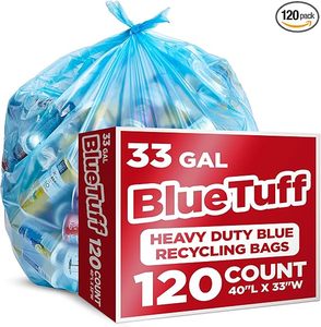 Bolsas de Basura Resistentes de 33 Galones, Color Azul, Forros de Plástico para Contenedores de Basura - Product Image 2