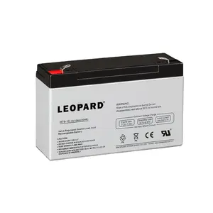 LEOPARD Sealed AGM Deep Cycle VRLA Gel 6v 10ah Solar Panel Sealed Lead Acid Battery For Backup System