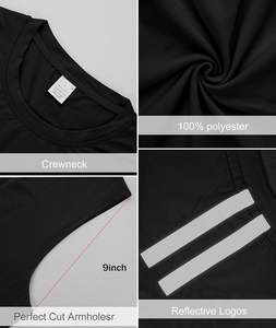 Débardeur de sport d'été pour homme - Polyester/coton tricoté anti-boulochage, col rond, décontracté, ample, uni, pour la course à pied - Product Image 2