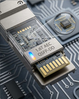 Câble électrique actif AEC 1.6T 224G avec puce Retimer PAM4 pour centres de données IA, clusters GPU, liaison OSFP1600 haute densité à faible latence