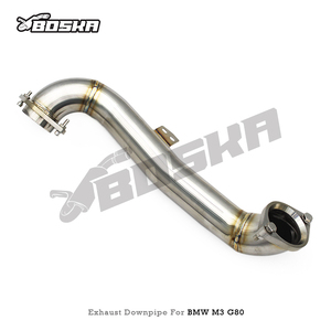 Custom in Stock 304 Stainless Steel Exhaust Downpipe or M3/M4 G80/G82 M2 G87 S58 3.0T 2021-2024 With <b>Heat</b> Shield - Product Image 4