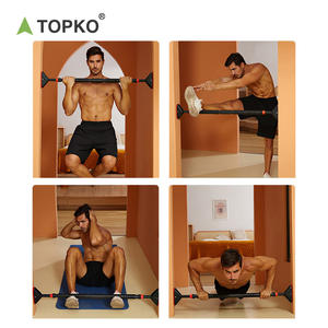 شريط تمارين اللياقة البدنية الأفقي متعدد الوظائف من TOPKO ، بار قابل للسحب ، صالة الألعاب الرياضية المنزلية ، تمرين الجزء العلوي من الجسم ، شريط الذقن للأبواب الداخلية - Product Image 6