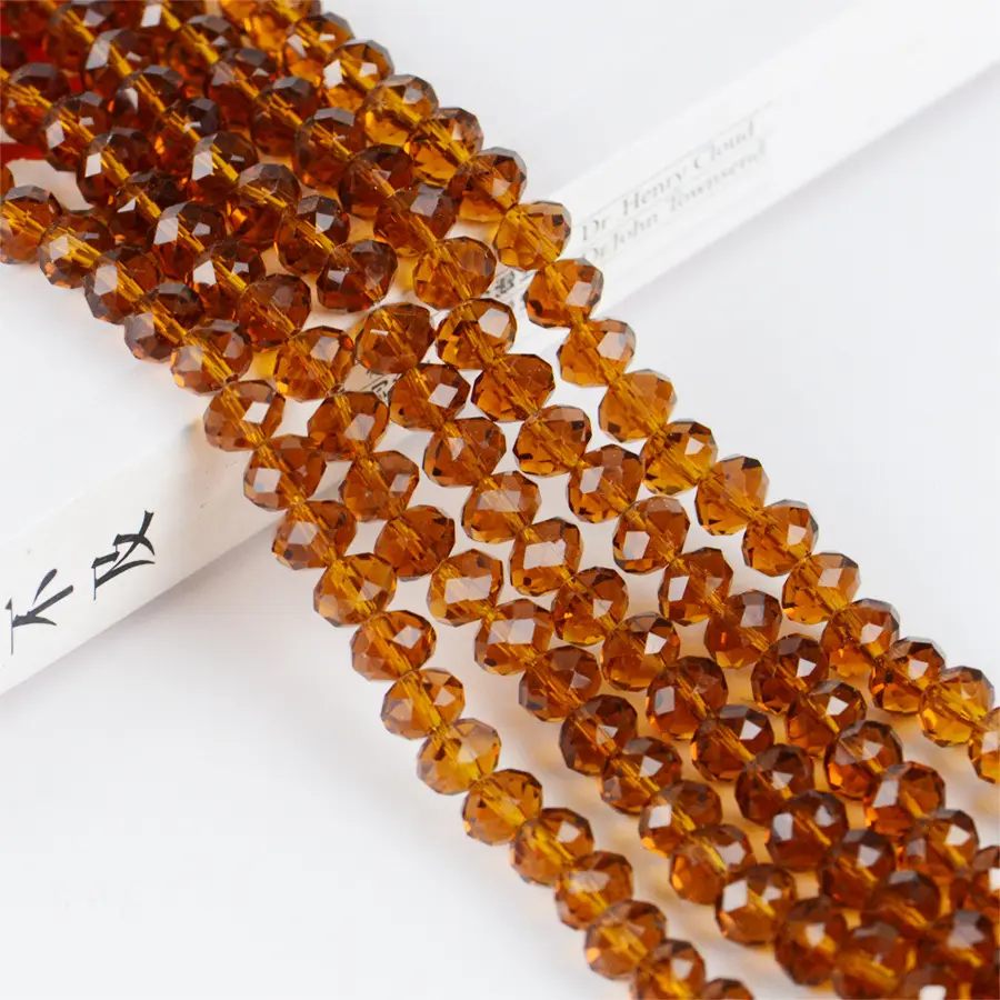 JC crystal Factory cheap price 1/2/3/4/6/8/10/12mm Faceted Crystal Tyre Beads Rondelle Glass Beads For Jewelry Making
