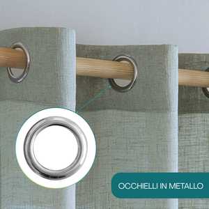 Indoor Curtain With Metal Eyelets 135x280 Cm Elegant Turquoise Color Interior <b>Panel</b> - Product Image 5
