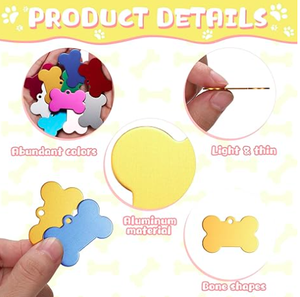 Targhette Identificative Personalizzabili <span class=keywords><strong>per</strong></span> Animali Domestici, in Alluminio, <span class=keywords><strong>per</strong></span> Cani e <span class=keywords><strong>Gatti</strong></span> - Product Image 3