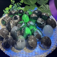 Œufs d'agate volcanique de haute qualité en gros, agate fluorescente aux UV, pierre de cristal de guérison, œuf pour la décoration de la maison et la guérison DIY