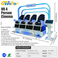 Simulateur de réalité virtuelle de parc d'attractions, 4 joueurs, cinéma VR, jeu vidéo, machine de réalité virtuelle, jeu d'arcade