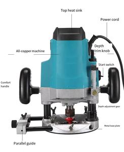Routeur manuel industriel <span class=keywords><strong>1600W</strong></span> 12/12,7 mm pour le travail du bois, option OEM ODM - Product Image 5