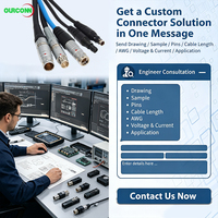 Arnés de cableado corto y recto personalizado con posicionamiento multilobular; Metal semicircular interno para prevención de errores
