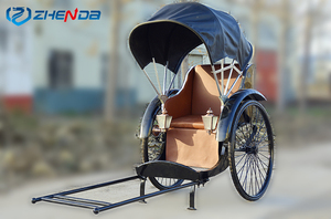 Rickshaw Negro para Turismo, Carruaje/Carreta Tirada por Caballos para Transporte Especial en Venta - Product Image 4