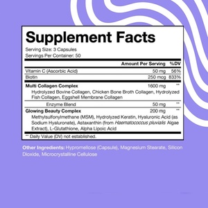 Complexe multi-collagène avec biotine, acide hyaluronique, vitamine C pour les cheveux, la peau et les ongles, complément de collagène pour femmes et hommes - Product Image 3