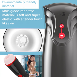 الجملة التلقائي الدورية تهتز مص الاستمناء كوب للرجال مع 4-10 وسائط واقعية الصوت الذكور لعبة الجنس - Product Image 5