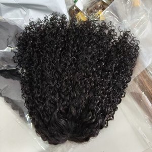 Perruques Courtes Bouclées Ondulées Effet Vague d'Eau en Cheveux Humains, Vente en Gros, Cheveux Brésiliens Vierges Ondulés Bouclés, HD Transparent pour Perruques Frontales pour Femmes - Product Image 6
