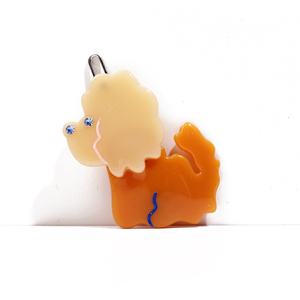 CANYUAN Divertenti Fermagli per Capelli a Forma di Cartone Animato Giallo Chiaro, Personalizzabili, in Acetato/Acrilico per Capelli Ricci, con Design 3D di Cucciolo Teddy - Product Image 1